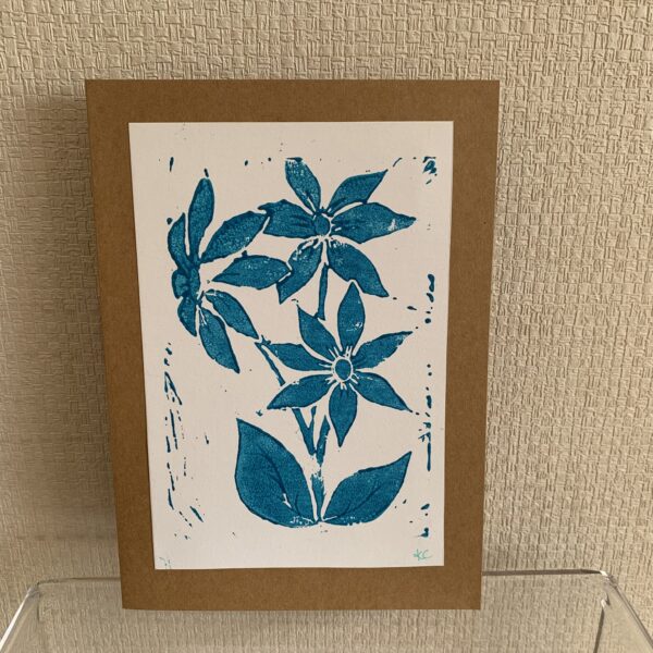 Lino Print Blank Card D