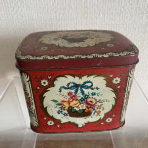 Red Floral Carr & Co Tin