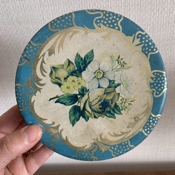 Blue Floral Tin