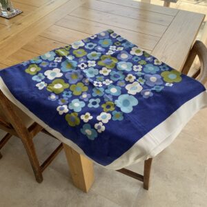 Vintage Blue Floral Tablecloth