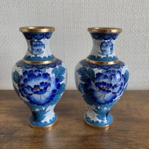 Pair Of Small Cloisonne Vases