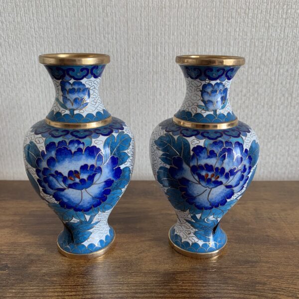 Pair Of Small Cloisonne Vases