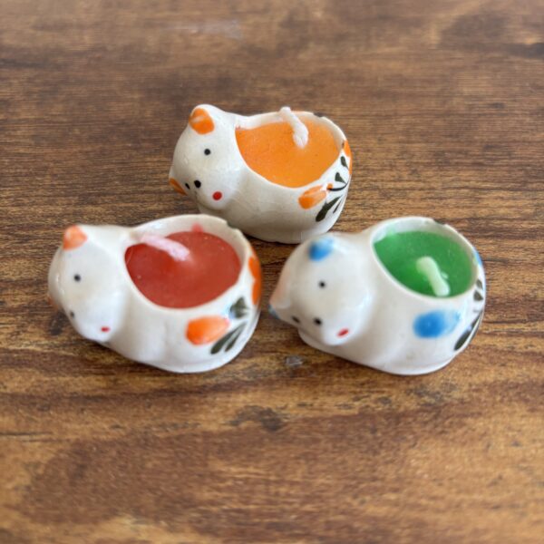 3 Tiny Cat Candles