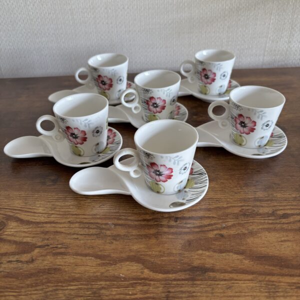 Set Of Coffee Cups & Saucers - Image 2