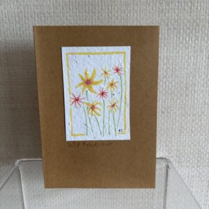 Hand Made Blank Card Rudbeckias