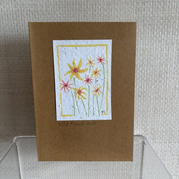 Hand Made Blank Card Rudbeckias