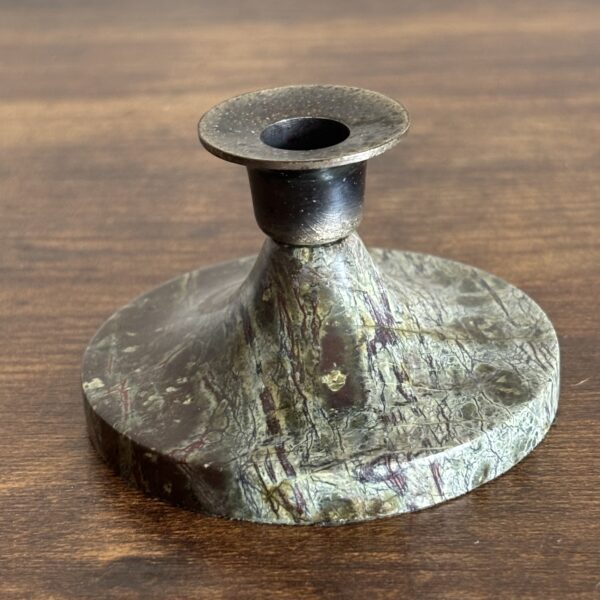 Cornish Serpentine Polished Stone Candlestick