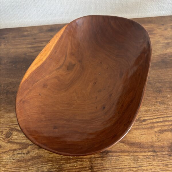 Wooden Hand Carved Bowl With Faces - Image 3