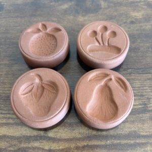 4 Terracotta Butter Moulds