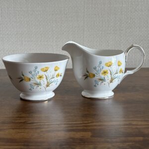 Colclough 'Angela' Bone China Milk Jug and Sugar Bowl