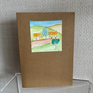Hand Made Blank Card Little Houses
