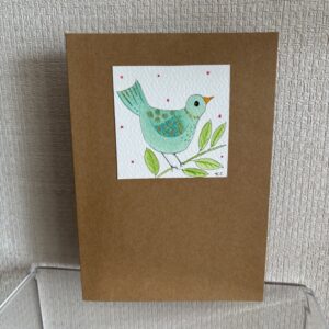 Hand Made Blank Card Little Bird