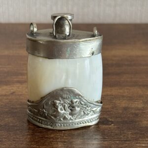 Mother Of Pearl & White Metal Scent/Perfume Bottle