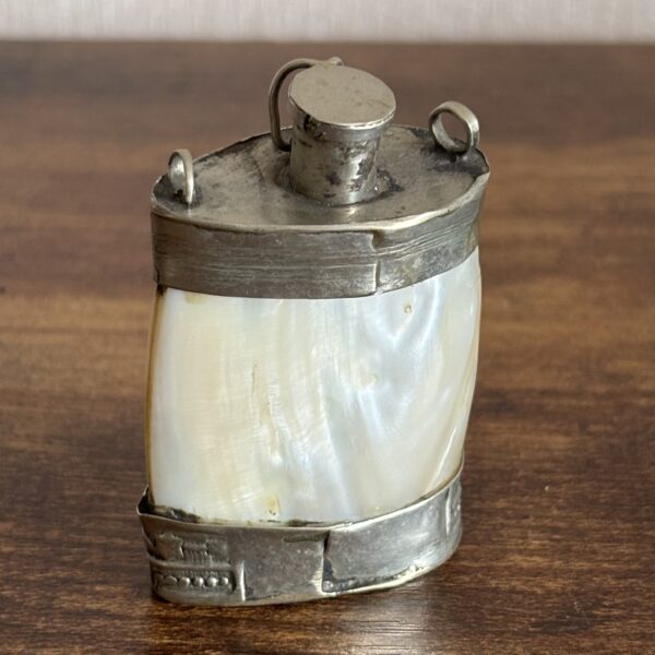 Mother Of Pearl & White Metal Scent/Perfume Bottle - Image 2
