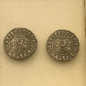 Vintage Cufflinks One Penny Coin Replica Edward First Good Luck