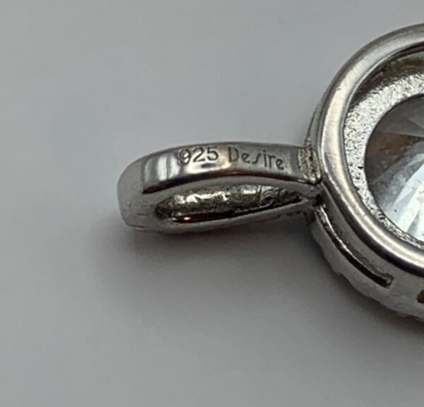 Small Silver Pendant - Desire - Image 3