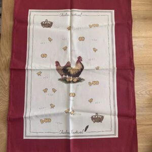 Vintage Tea Towel Chicken Festival Chicks And Eggs