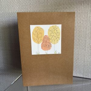 Hand Made Blank Card Three Autumn Trees