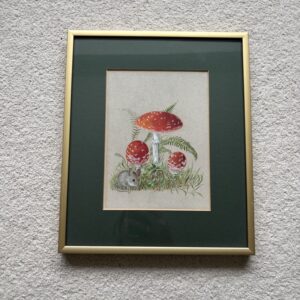 Mouse and Toadstool Framed Painting