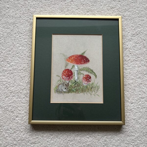 Mouse and Toadstool Framed Painting