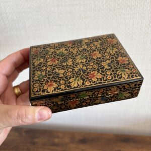 Black and Gold Papier-mâché Box
