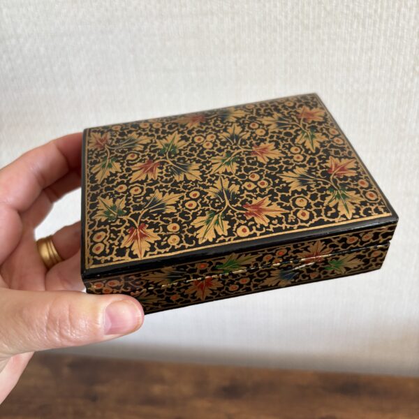 Black and Gold Papier-mâché Box