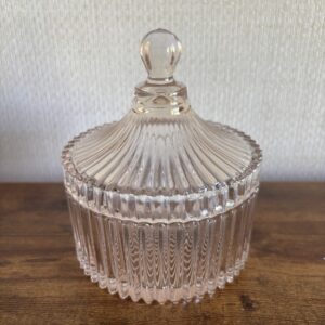 Pink Glass Jar With Lid