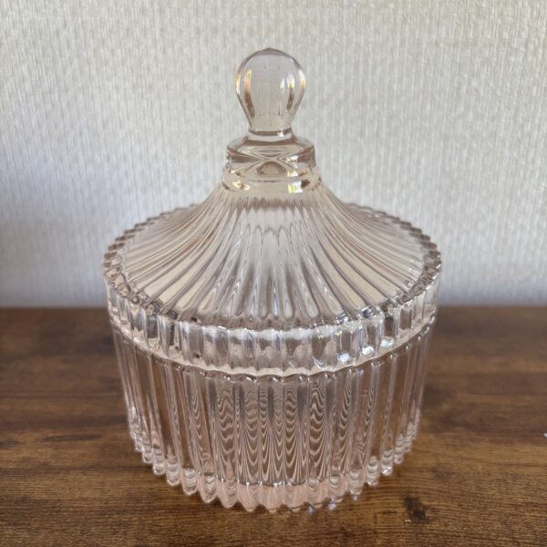 Pink Glass Jar With Lid