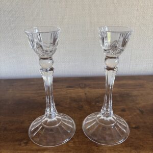 Tall Glass Candlesticks