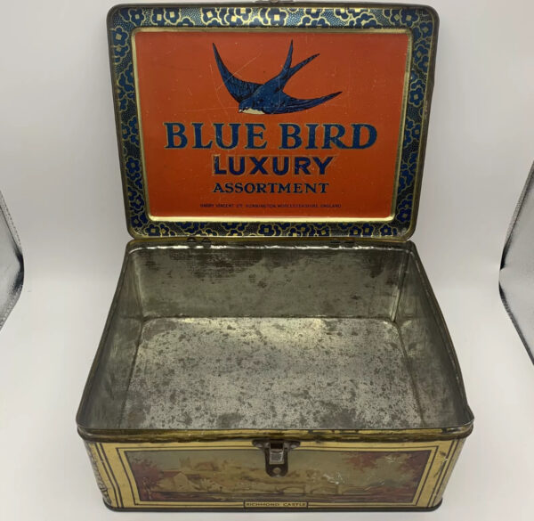 Vintage Tin Bluebird Luxury Assortment Warwick, Edinburgh, Richmond Castle Empty - Image 2