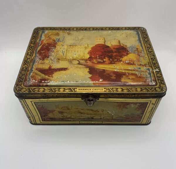 Vintage Tin Bluebird Luxury Assortment Warwick, Edinburgh, Richmond Castle Empty