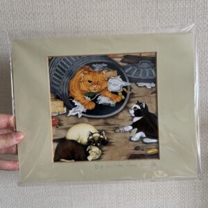 Dustbin Cats - Linda Jane Smith Unframed Print