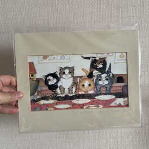 Cats Waiting For Food - Linda Jane Smith Unframed Print