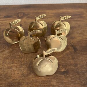 Brass Apple Napkin Rings