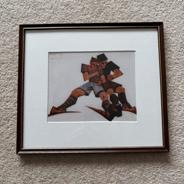 Sybil Andrews Framed Print - Football