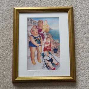 Beryl Cook Framed Print - At The Seaside