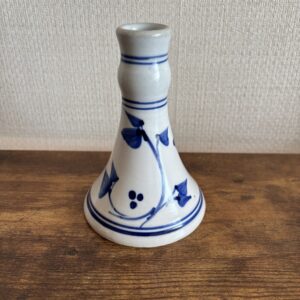 Blue and White Pottery Candlestick