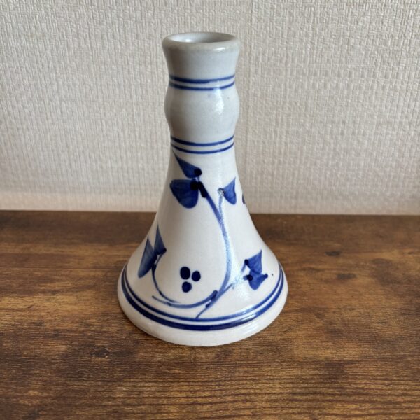 Blue and White Pottery Candlestick