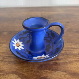 Blue Chamberstick Daisy Design