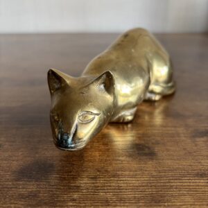 Vintage Brass Prowling Cat