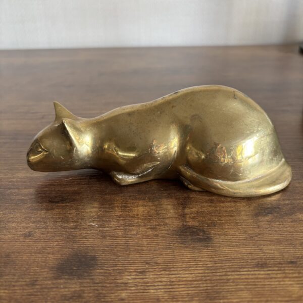 Vintage Brass Prowling Cat - Image 2
