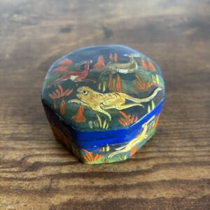 Hand Painted Papier-mâché Octagonal Box
