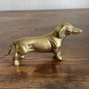 Vintage Brass Dog Dachshund