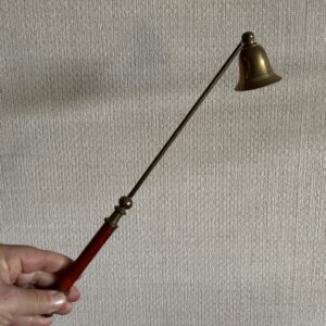 Brass Candle Snuffer With A Wooden Handle