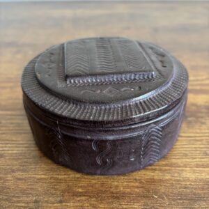 Vintage Leather Tooled Box by Tuareg Tribe, Africa
