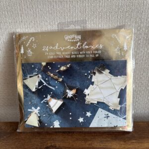 Gold Foil Advent Boxes