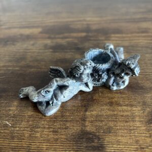 Pewter Cherub Candle Holder