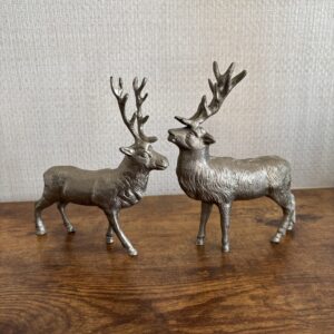 Pair Of Metal Stags