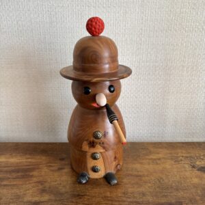 Wooden Incense Smoker Red Bobble On Hat