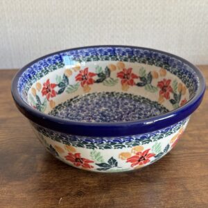 Polish Pottery Bowl Floral Band